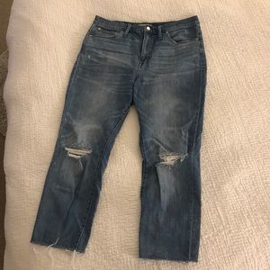 Madewell distressed boy jean